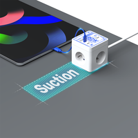 Pheiyon Nouvelle Conception Cube Prise EU 3 Prises CA 2 Ports USB-A/Type-C 16A Câble d'Extension 5m Multiprise USB