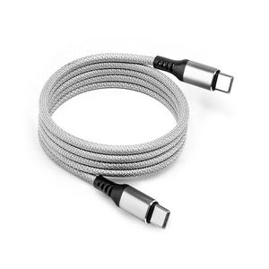 สายแบบพันรอบตัวเองด้วยแม่เหล็ก3FT ชนิด C ถึง C สายถักหลายสาย3A สายเคเบิลขนาด60วัตต์ USB-C สำหรับ iPhone 16 17สำหรับสมาร์ท<span class=keywords><strong>โฟน</strong></span><span class=keywords><strong>ทุก</strong></span><span class=keywords><strong>รุ่น</strong></span> - Product Image 4