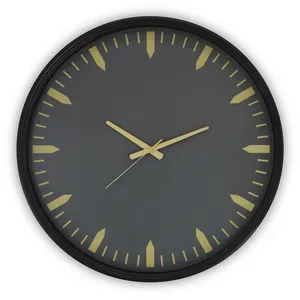 High Quality Modern Glass Lencese Wall Clock Indoor Clock Home Decor Concrete Clock For Wall