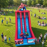 Équipement de plein air, trampoline gonflable avec toboggan pour garçons et filles, avec souffleurs