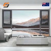 Puertas y ventanas abatibles de vidrio doble de aleación de aluminio estándar australiano GS