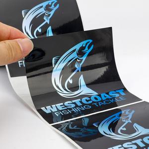 Westcoast Fishing Tackle Holographic PET Sticker Roll Rectangular UV Printed Label for Gear - Product Image 4