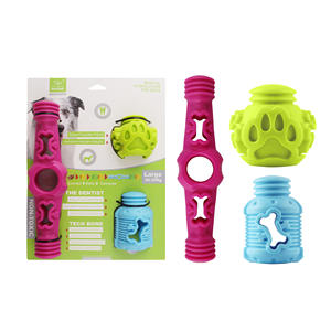 Giocattolo per cani 3 pezzi TPR trattamento interattivo dispensazione cane Chew Puzzle Set eco-friendly palla Stick Tower - Product Image 3