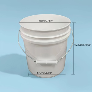 Seau <span class=keywords><strong>en</strong></span> plastique de 1,3 <span class=keywords><strong>gallon</strong></span>/5 litres avec couvercle, épaissi <span class=keywords><strong>60</strong></span> mil, de qualité alimentaire, à large ouverture, durable, hermétique - Product Image 3