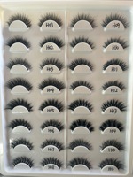 Cils artificiels 3D réutilisables et faciles à nettoyer, effet œil de chat moelleux, cils longs et fins inclinés