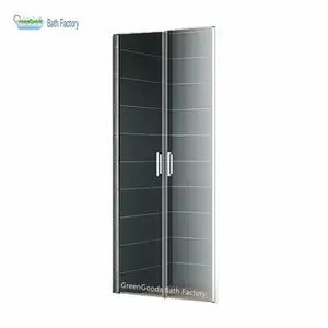 Sannce — porte de douche pivotante à 180 degrés, inclinable, sans cadre, extension en verre, pour salle de bain, luxe