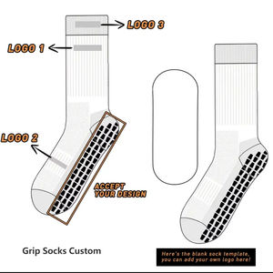 Chaussettes <span class=keywords><strong>de</strong></span> football d'entraînement épaisses personnalisées pour hommes avec grip et maille respirante - Product Image 3