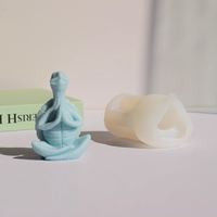 Moule en silicone Tortue Priante, moule artistique zen pour sculpture de tortue, pour bougies faites à la main, résine, plâtre, décoration intérieure