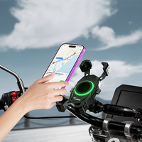 360 verstellbarer Fahrrad-Motorrad-Telefon halter mit 15-W-Wireless-Ladegerät Neues Design Lade halterung für Motorrad zubehör
