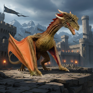 Dinosaurio gigante personalizado para interiores Dragón alado rojo Modelo animatrónico - Product Image 1