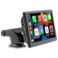 Lecteur MP5 portable pour voiture avec écran IPS HD 7 pouces, Mirrorlink, CarPlay sans fil, Android Auto, Bluetooth, FM, autoradio USB, WIFI