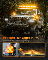 Novsight - Feux auxiliaires tout-terrain de 4 pouces, 60 W, barre lumineuse LED 4x4, phare antibrouillard, lampe de conduite haute luminosité pour Jeep Cherokee, camion