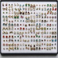 Perhiasan XUPING 120 Pasang Anting Kristal Beraneka Ragam Batu Fashion Warna Emas Perak Perhiasan Grosir Anting Wanita