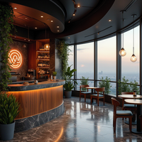 Design d'intérieur de café moderne et luxueux |   Équipement et mobilier de café sur mesure, ensemble complet | Solutions clés en main
