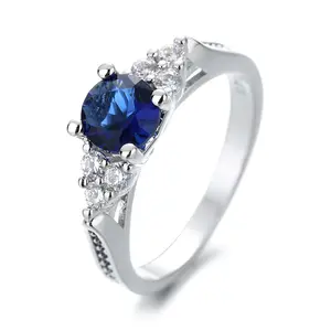 Fashion Jewelry Sapphire Zircon Ring Engagement Rings For Women