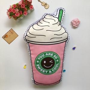 Oreiller Euro de protection contre les allergies Oreiller personnalisé en forme d'aliments simulant un sorbet à la pêche ultra-doux Coussin de taille Coussin en peluche - Product Image 2