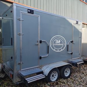 Toilettes mobiles portables de luxe à double porte, remorque WC - Product Image 3