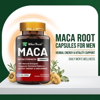 Capsules de racine de maca pour hommes adultes - Complément énergétique et vitalité à base de plantes naturelles avec Ashwagandha, Ginseng et Tribulus