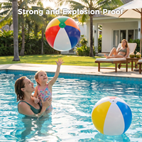 Ballon de plage gonflable Pursuefree en PVC, grand jouet gonflable pour enfants, ballon de plage gonflable pour l'extérieur et la mer