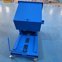 Conteneur à déchargement automatique personnalisé, recyclage des déchets solides, poubelle à sauter, acier Q235, 450kg