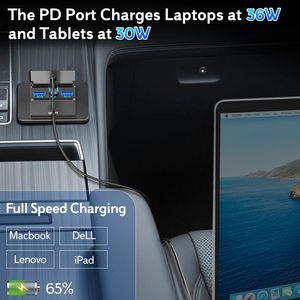 12V xe buýt RV 72W Wall Mount kép QC3.0 + PD USB C 3 cổng sạc ổ cắm với nút chuyển đổi - Product Image 2