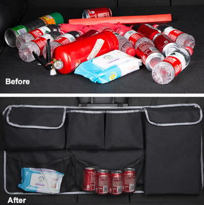 100*45cm Grande Taille Sac De Stockage De Voiture pour SUV MPV Universal Siège Arrière de Voiture Organisateur Accessoires <span class=keywords><strong>Oxford</strong></span> Auto Siège Arrière Sac - Product Image 4