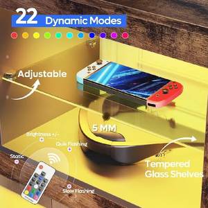 Mueble para TV Moderno Rústico Marrón <span class=keywords><strong>de</strong></span> 55-59 Pulgadas con Almacenamiento Ajustable, <span class=keywords><strong>Centro</strong></span> <span class=keywords><strong>de</strong></span> <span class=keywords><strong>Entretenimiento</strong></span> para Sala <span class=keywords><strong>de</strong></span> Estar, Dormitorio, Muebles para el Hogar - Product Image 4