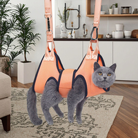 Kit de hamac professionnel en maille respirante pour toilettage d'animaux, pour la coupe des ongles, le bain et le nettoyage des chats et chiens, avec sangle de maintien et aide