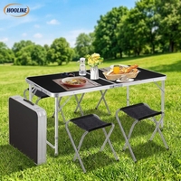Ensemble de table et de chaises pliantes pour pique-nique, barbecue, camping, design moderne, couleur personnalisée, durable, portable, léger, pour l'extérieur