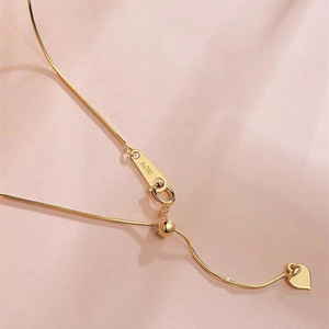 Gioielli in Oro AU750 18K Vero Collana a Catena a Spina di Pesce da 0.4mm Gioielli in Oro Vero 18K Gioielli di Moda Bracciali da <span class=keywords><strong>Donna</strong></span> - Product Image 3