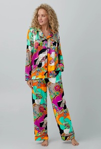 Conjunto de Pijamas de Bambu Respirável Algodão Feminino Homewear Meninas Pijamas Oversized Manga Longa Loungewear Pijamas - Product Image 4