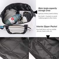Sac de sport en toile tendance 30-40L imperméable avec protection RFID et port USB pour le tennis, le badminton, le paddle et le pickleball
