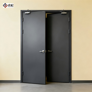 <span class=keywords><strong>Porte</strong></span> coupe-feu en acier certifiée au design postmoderne avec barre de poussée, double <span class=keywords><strong>porte</strong></span> à <span class=keywords><strong>fermeture</strong></span> <span class=keywords><strong>automatique</strong></span>, prévention des incendies pour usage commercial - Product Image 2