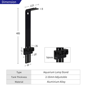Support de lampe amphibie WEEKAQUA DJ-SL-Pro pour aquarium, série M, série V, en alliage d'aluminium - Product Image 3