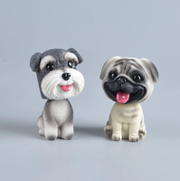 Maßgefertigte Wackelkopf-Hundefiguren aus Harz, Wackelkopf-Welpen-Ornamente für Auto-Armaturenbrett & Heimdekoration