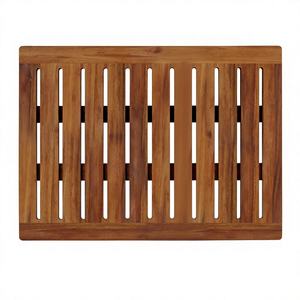 <span class=keywords><strong>Tapis</strong></span> de salle de bain de luxe en <span class=keywords><strong>bois</strong></span> d'acacia 24x18 pouces, antidérapant, motif à lattes, pour salle de bain, baignoire, douche, spa, jardin, maison - Product Image 1