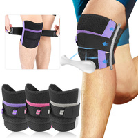 Genouillère pour hommes en nylon respirant avec support à ressorts, réglable, pour la rotule, équipement de protection sportif chauffant pour la course et le cyclisme