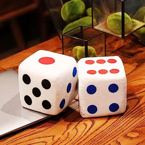 Fluffy <span class=keywords><strong>Dice</strong></span> Ôm Gối Nhồi Bông Đồ Chơi Sang Trọng Cho Trang Trí Nội Thất Xe Bên Cung Cấp-Tùy Chỉnh Odm Cotton Vải Trò Chơi Đạo Cụ - Product Image 1