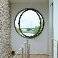 Ventanas Circulares de Diseño Moderno Estilo Europeo con Marco de Aleación de Aluminio, Ventanas Pivotantes Circulares en Venta