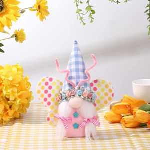 Nuevos Muñecos de Peluche de Gnomos Mariposa, Adornos de Duendes sin Rostro de Primavera, Decoración para el Hogar de Pascua y Navidad al por Mayor - Product Image 3