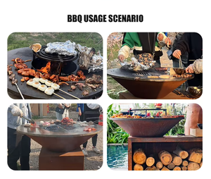 Barbecue d'extérieur et cuisinières de jardin, foyer pour barbecue, barbecue en acier corten résistant à la rouille - Product Image 4