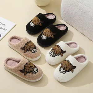 Vente en gros d'usine de pantoufles personnalisées dessin animé doux hiver <span class=keywords><strong>chaleur</strong></span> animal en peluche moelleux maison coton en peluche animal <span class=keywords><strong>chien</strong></span> pantoufles - Product Image 4