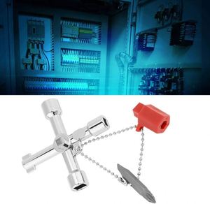 Custom Logo Universal Intersect <b>Key</b> Multifunctional 4 Way Intersect <b>Key</b> Wrenches for Electrical <b>Cupboard</b> Box Water Meter Valve - Product Image 6