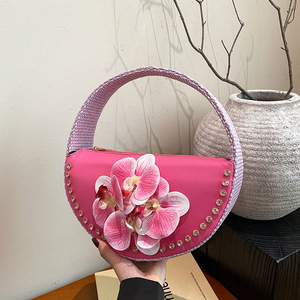 Bolso Pequeño Creativo Personalizado para Mujer, Estilo Chino 2025, con Diseño Artístico Floral, Versátil, con Cadena, para Eventos - Product Image 4