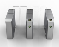 Porte tournante coulissante d'entrée de bureau, anti-empreintes digitales, anti-traces, en acier inoxydable, avec levier de frein rotatif, lecteur de carte RFID, IP68