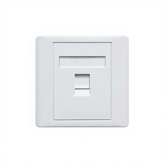 Single Port Cat6 UTP White 86x86mm Network Panel RJ45 Wall Plug-in Ethernet Socket Bezel DIMAN 1 Year Warranty Telecom Use