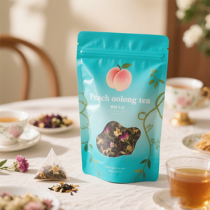 ODM accetta su misura a prova di odore Stand up Pouch con finestra sagomata per la pesca bianca Oolong povero bustina di tè - Product Image 4