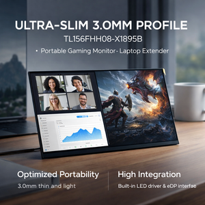 15,6 Zoll 3,0mm Ultra Slim FHD 1080P EDP IPS <span class=keywords><strong>Laptop</strong></span> <span class=keywords><strong>LCD</strong></span>-Anzeigemodul für Erweiterungsmonitore & Industrielle Eingebettete Systeme - Product Image 5