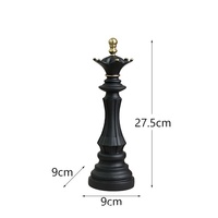Figurines d'échecs internationales chinoises haut de gamme en résine armoire à vin roi reine cheval de guerre pièces résine artisanat échiquier