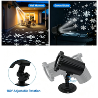 Projecteur de Neige Dynamique Effet Tempête, Lampe d'Extérieur Étanche pour Pelouse, Motif Neige Vif Télécommandé pour Ambiance Festive